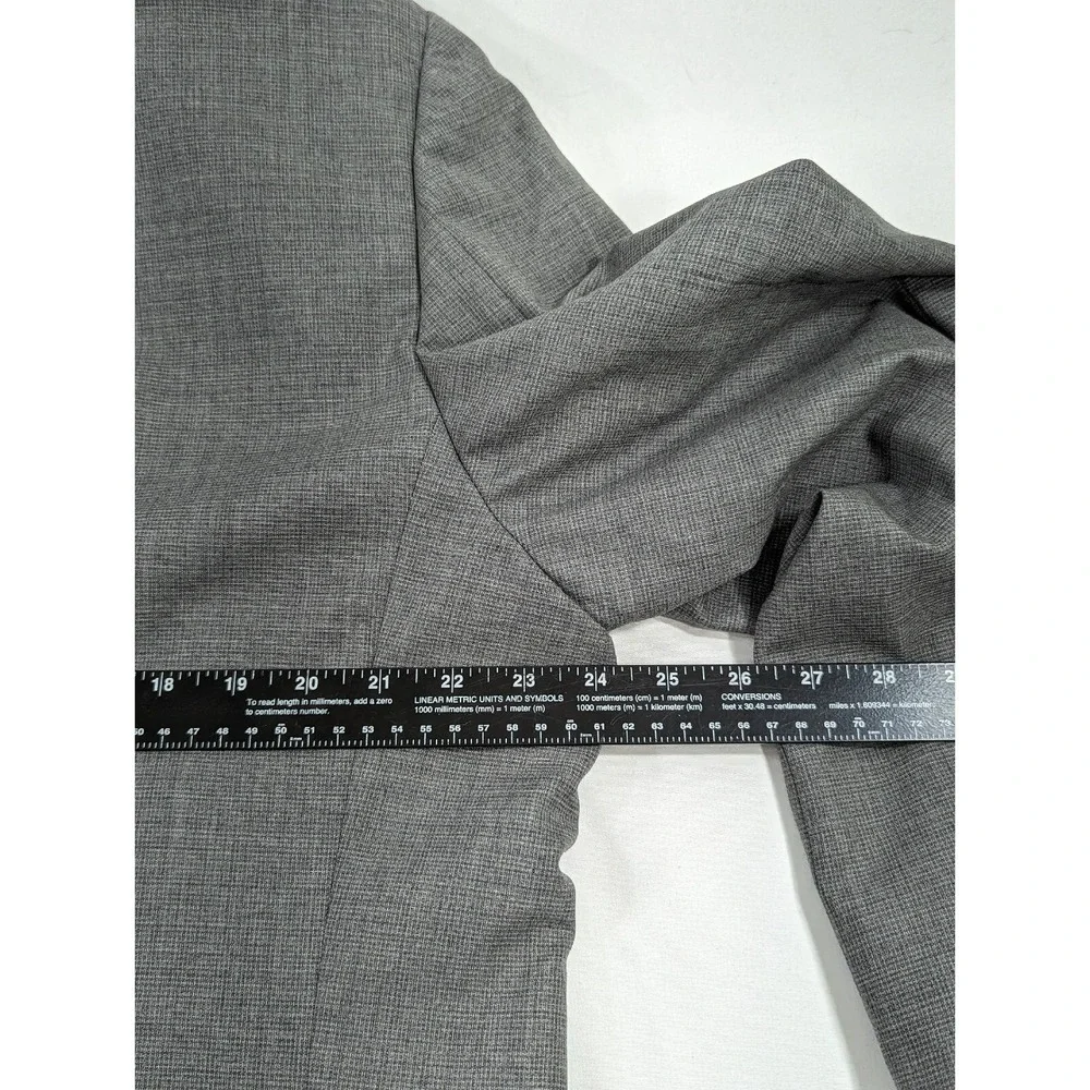Harold Powell Gray 3 Button Blazer Jacket Sports Coat 46L Crosshatch‎ Summer